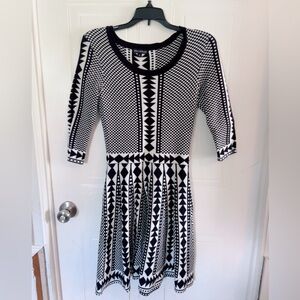 Black and white sweater dress